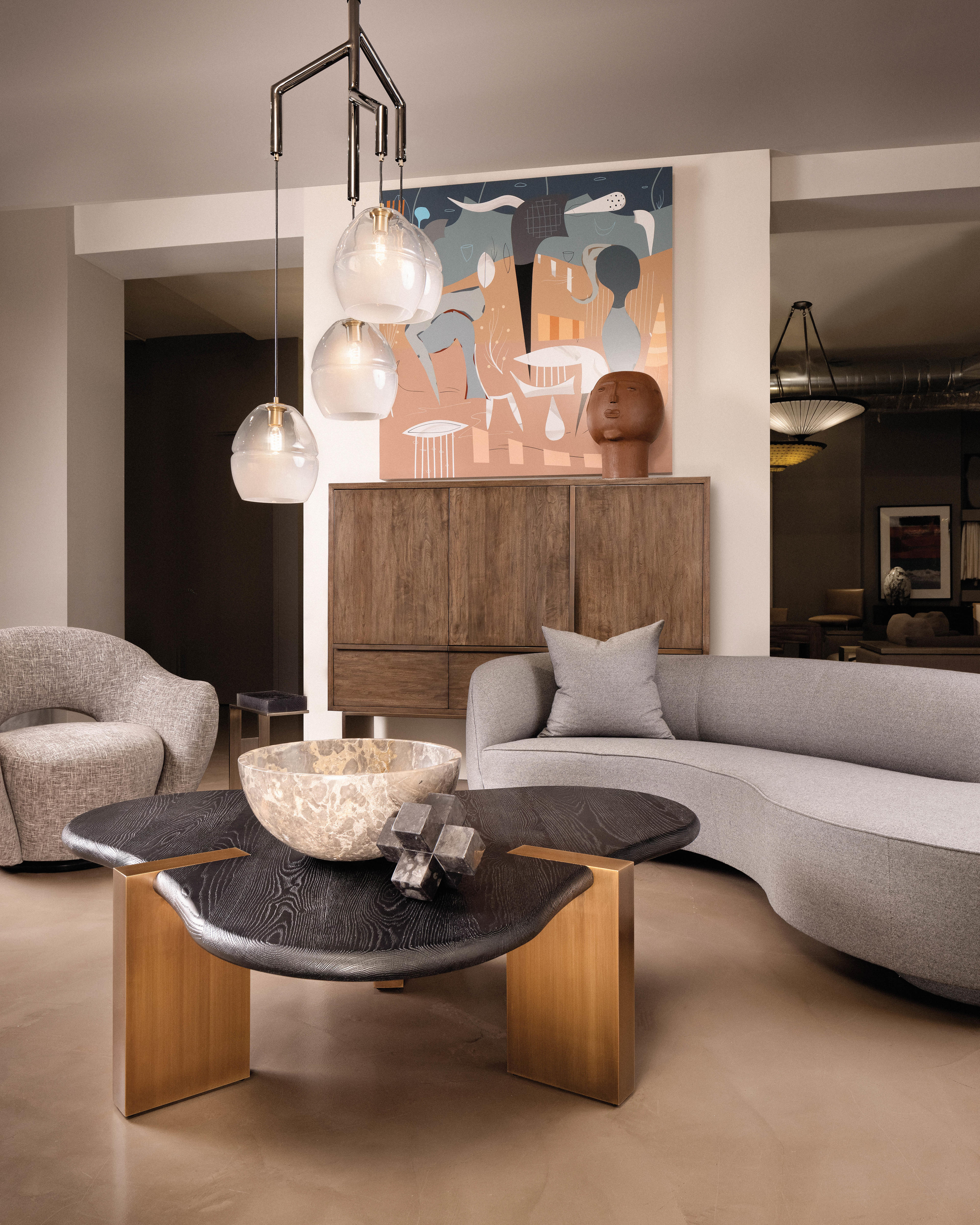 modern furnishings inside deAurora's Chicago showroom