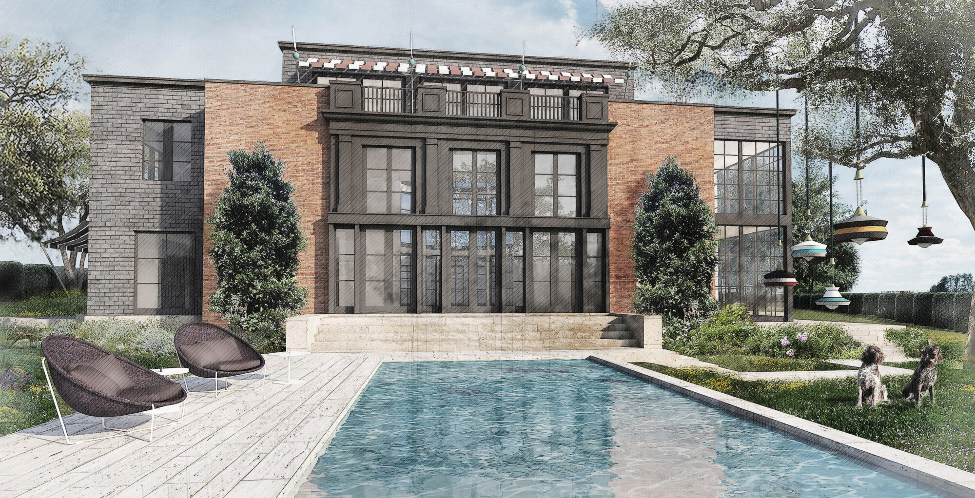 Rendering of a house