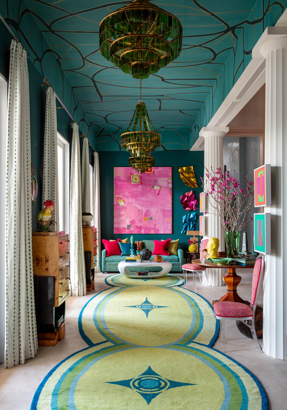 kips bay palm beach foyer nadia watts jewel tones