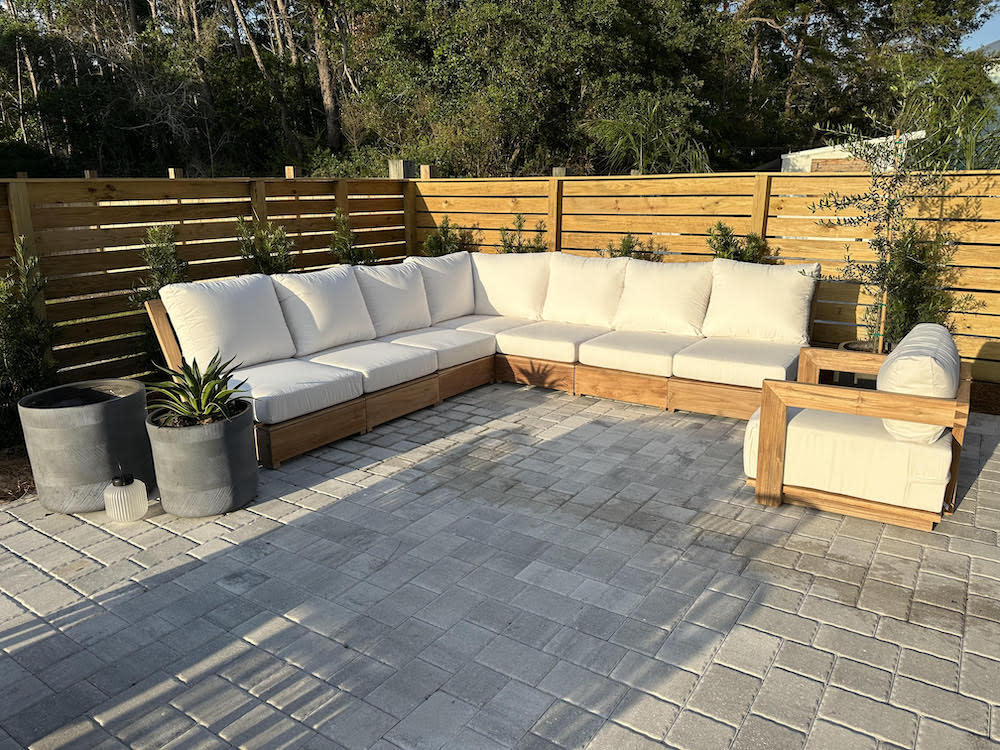 Teak Outdoor Patio Furniture Design and Decor by Willow Creek Designs in Los Angeles, California