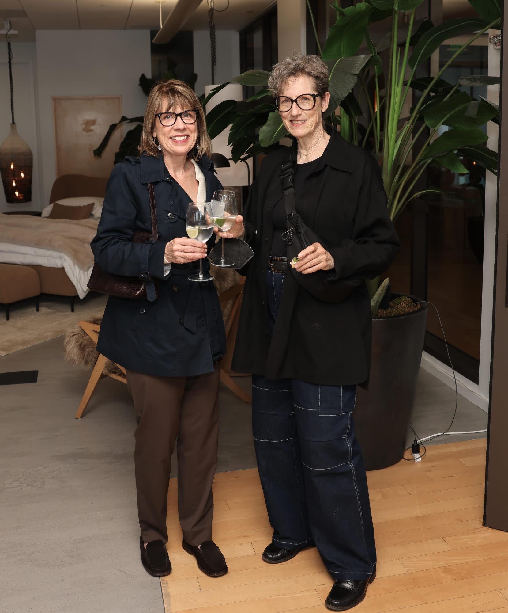 two ladies in black