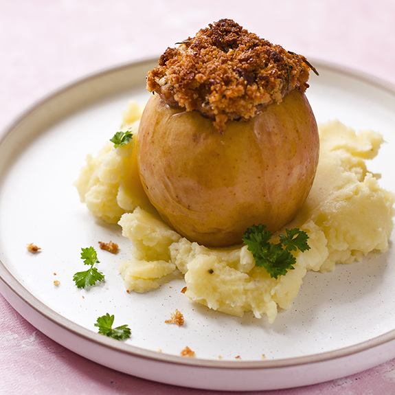 Manzanas rellenas de cerdo