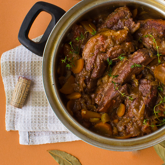 Costilla de cerdo al vino