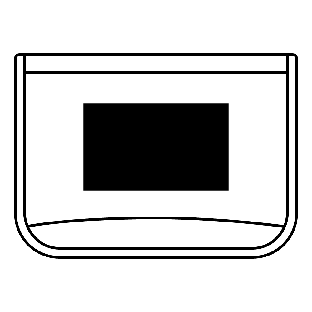 Front | 3H in x 5 in