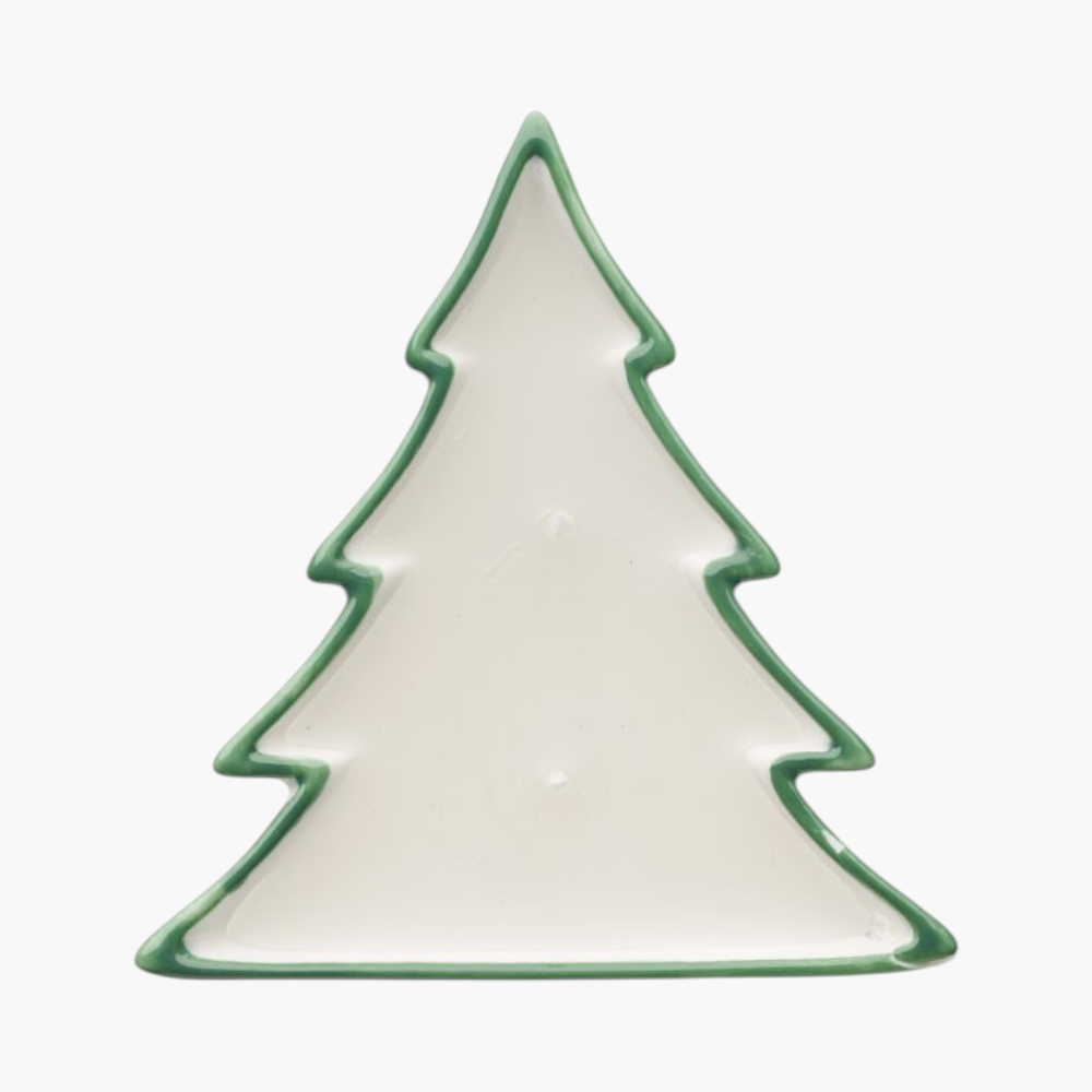 PDP - plantbasedwaxcandleinachristmastreeshapeporcelainholderwith2wicks square #F8F8F8 background