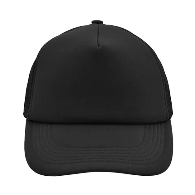 56. 5panelpolyestermeshcap Black