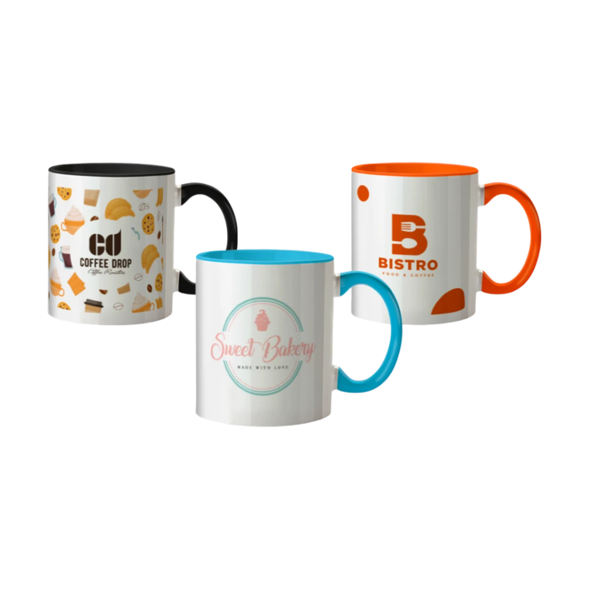 Mug coloured handle | 325 ml main image