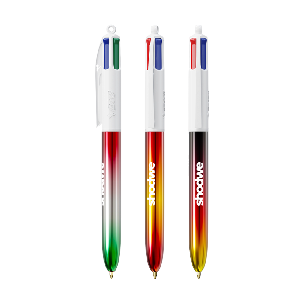 BIC® 4 kleuren vlaggen collectie pen