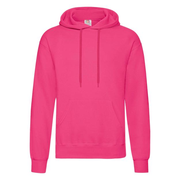 Fruit of the Loom Classic Hoodie ICON Fruchsia