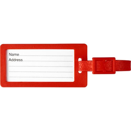 ICON - recycledplasticluggagetag red