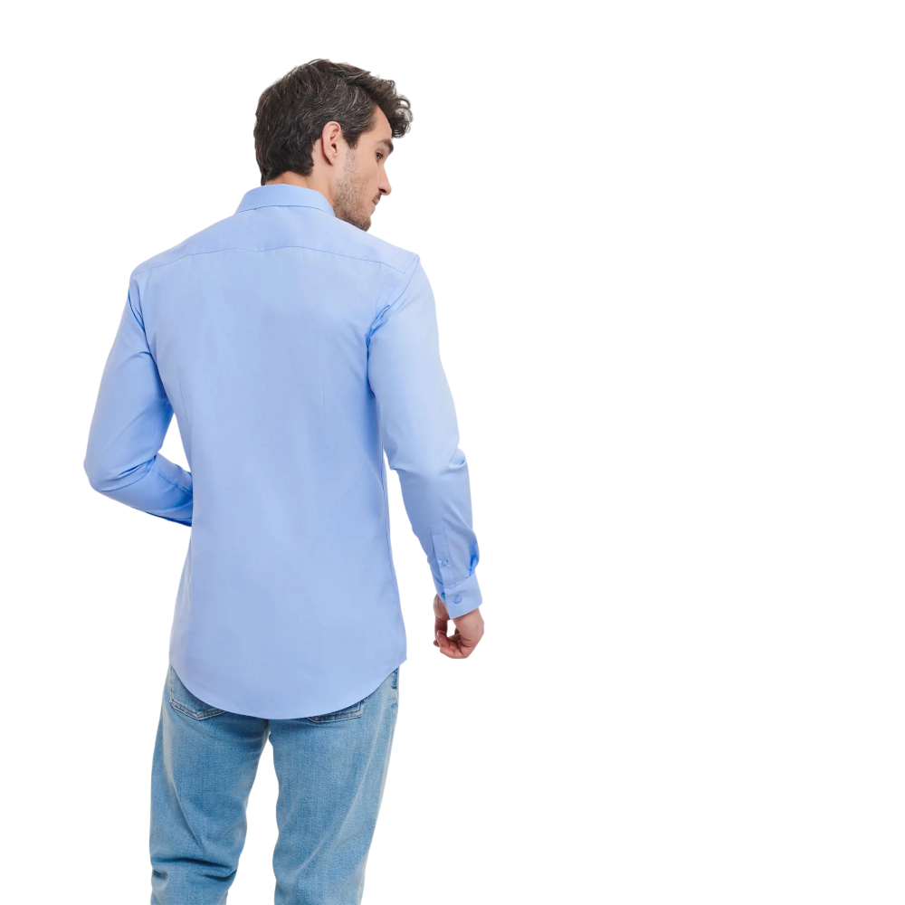 PDP - russellmenlslfittedultimatestretchshirt square #00000000 background