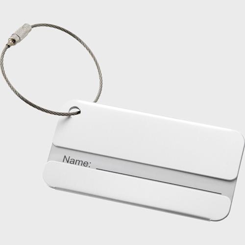 PDP - aluminiumluggagetag square grey background