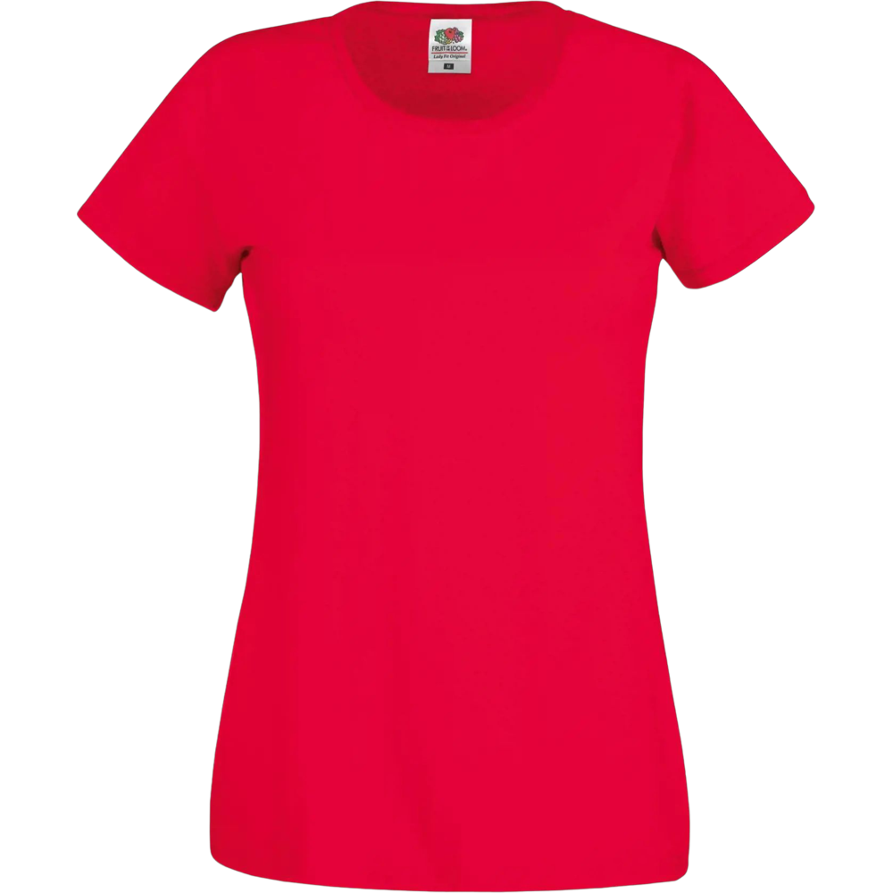 ICON - fruitoftheloomladyfitoriginalt red