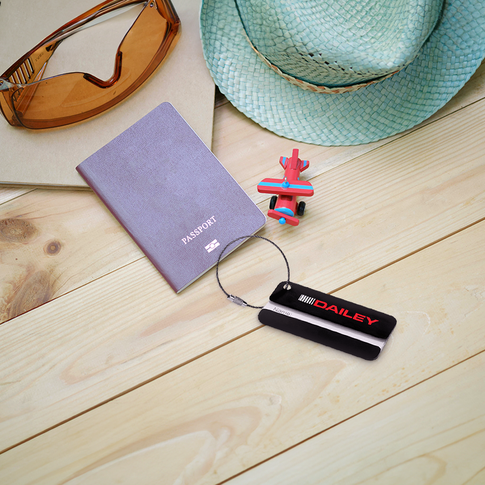 aluminiumluggagetag setting