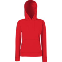 ICON - fruitoftheloomladyfitclassichoodedsweat red