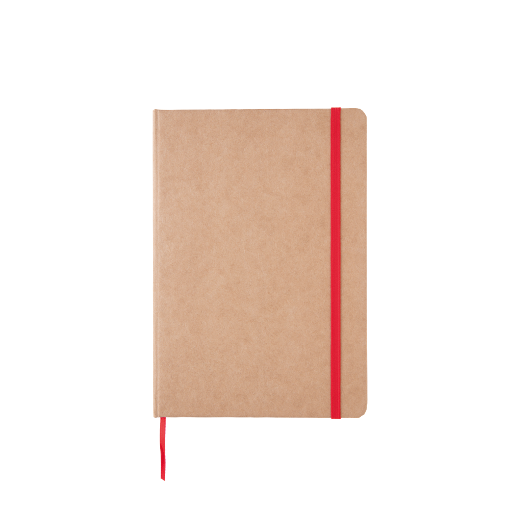 A5 recycled kraft notebook red