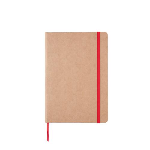 A5 recycled kraft notebook red