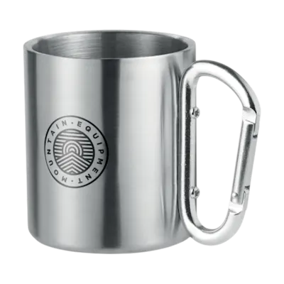 Metal Mug with Carabiner Handle