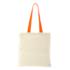 m² cotton tote bag coloured handles orange