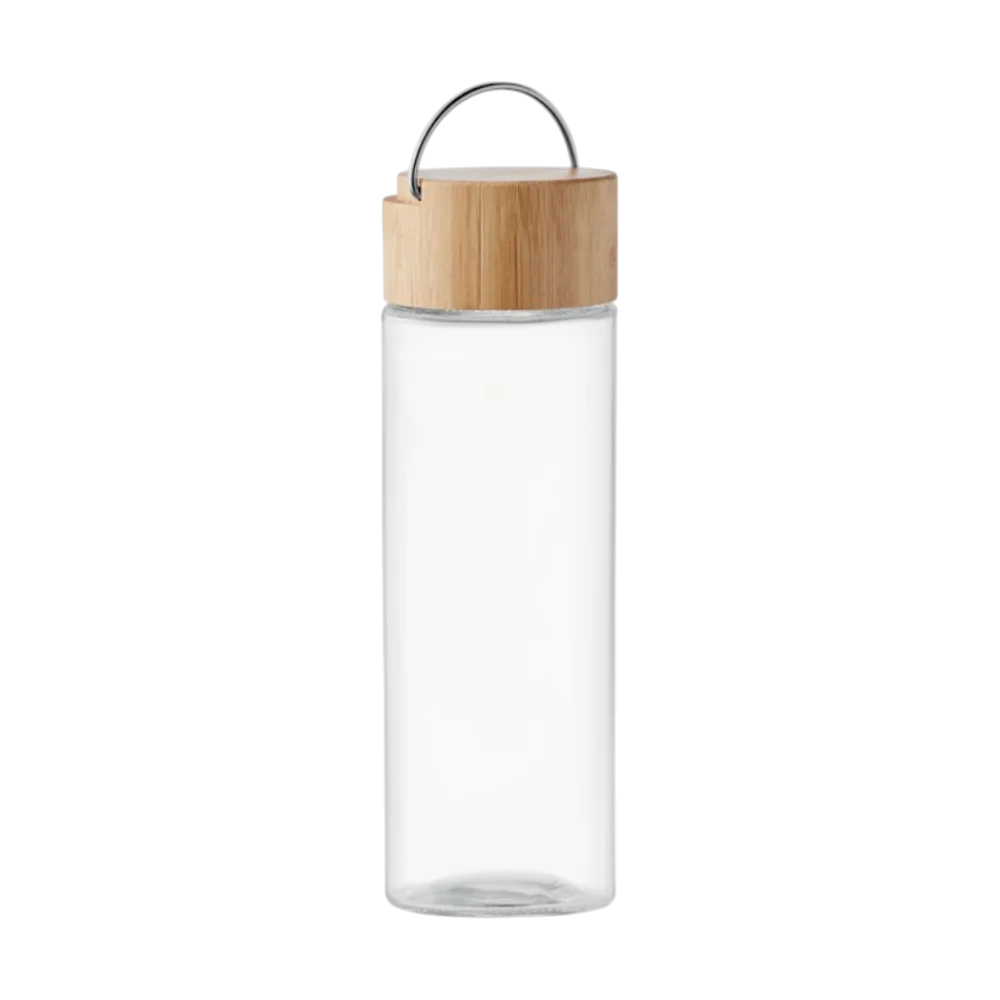 PDP - amelandglassbottle500mlbamboolid square #F8F8F8 background