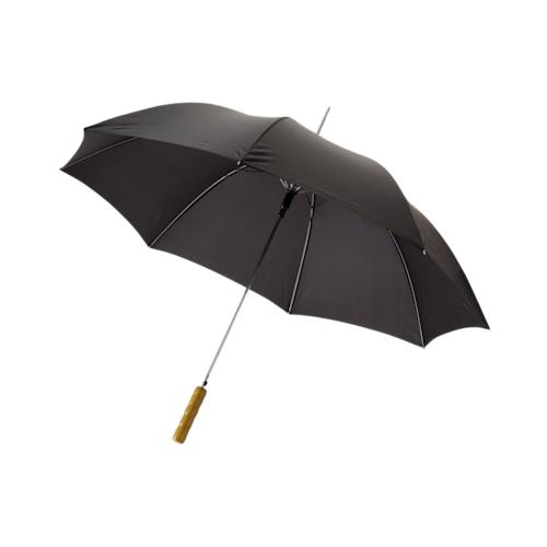 Lisa 23- auto open umbrella with wooden handle black