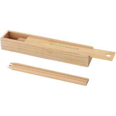 Set Regalo Astuccio in Legno con Matite