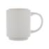 Ceramic stackable mug white