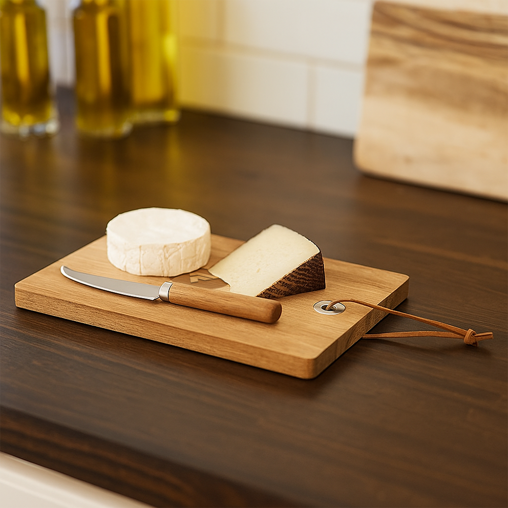 osturlargeacaciawoodcheeseboardset Setting2