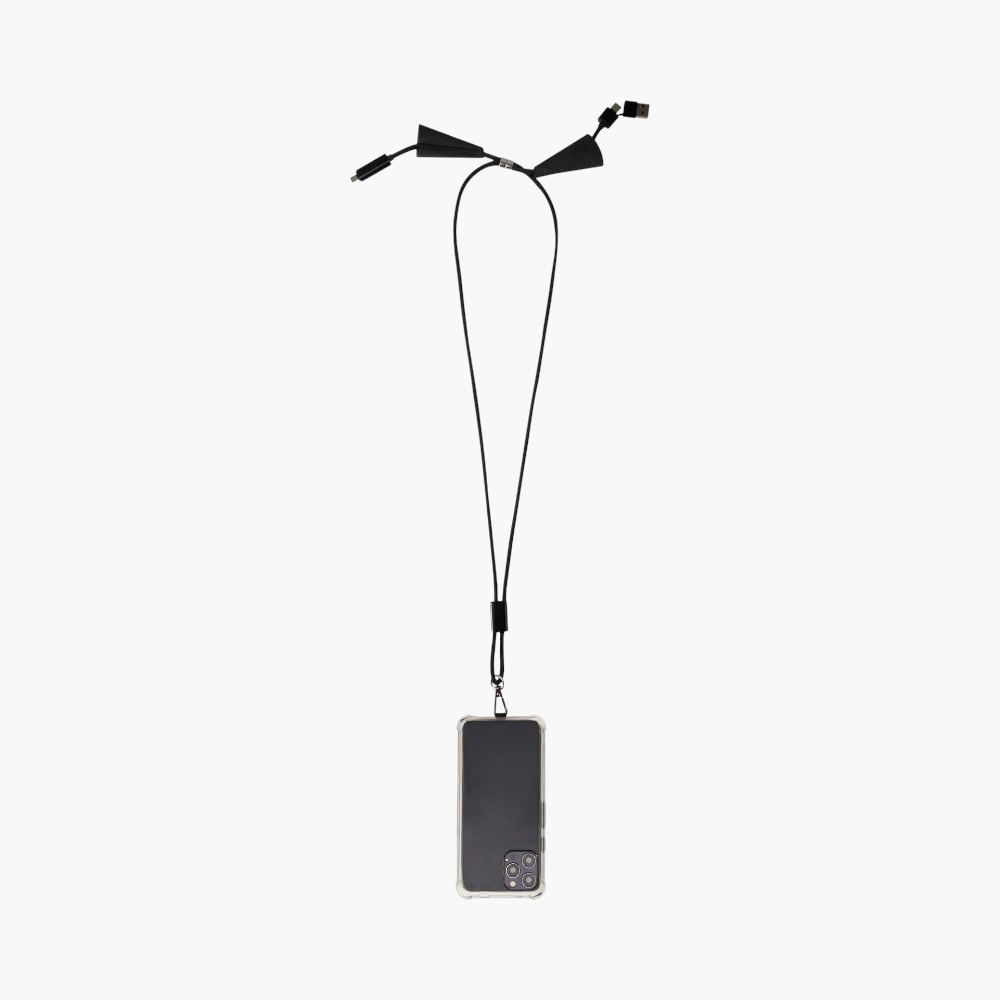 PDP - funirecycledplasticsmartphonelanyardwithbuiltindatasyncand100w square #F8F8F8 background