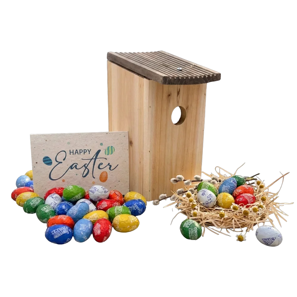 PDP - birdhousewitheastereggs square #00000000 background