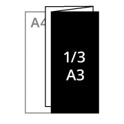 A3 piegato a 1/3 A3