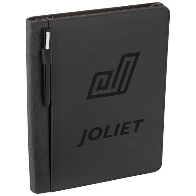 Vienna Heathered Zippered Padfolio-2