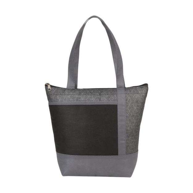 ICON - chromenonwoven9canlunchcooler black