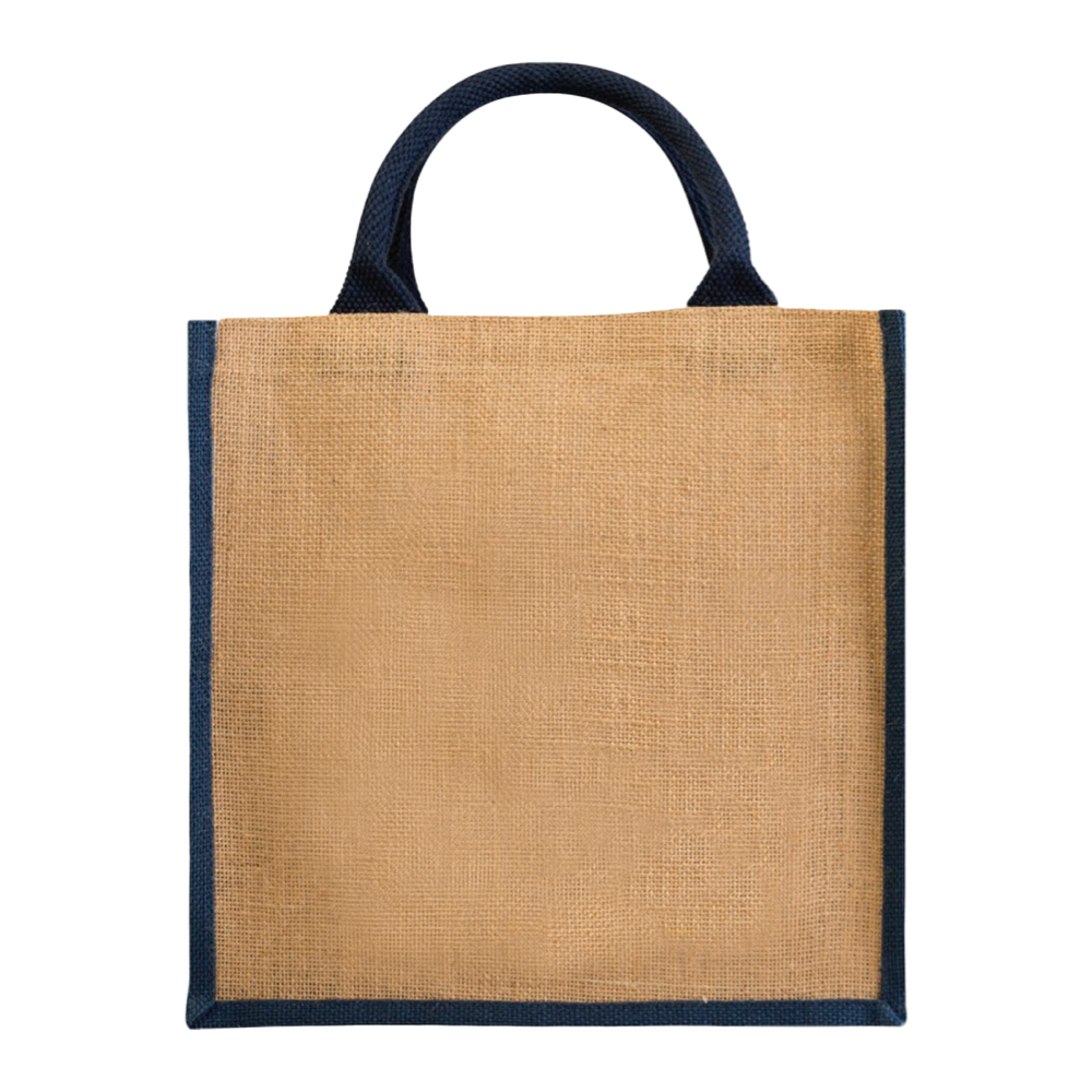 Chennai jute tote bag 16L natural blue