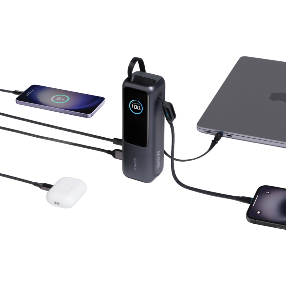 PDP - ankerpowerbank25000mah165wbuiltinretractablecable square #00000000 background