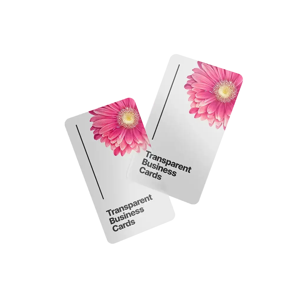 Transparent PVC business cards-catalog-image