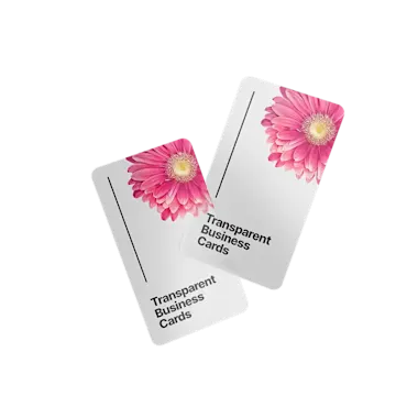 Cartes en PVC transparent