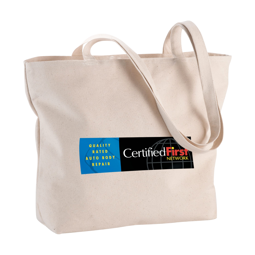 Organic Cotton Zippered Canvas Shopper Tote