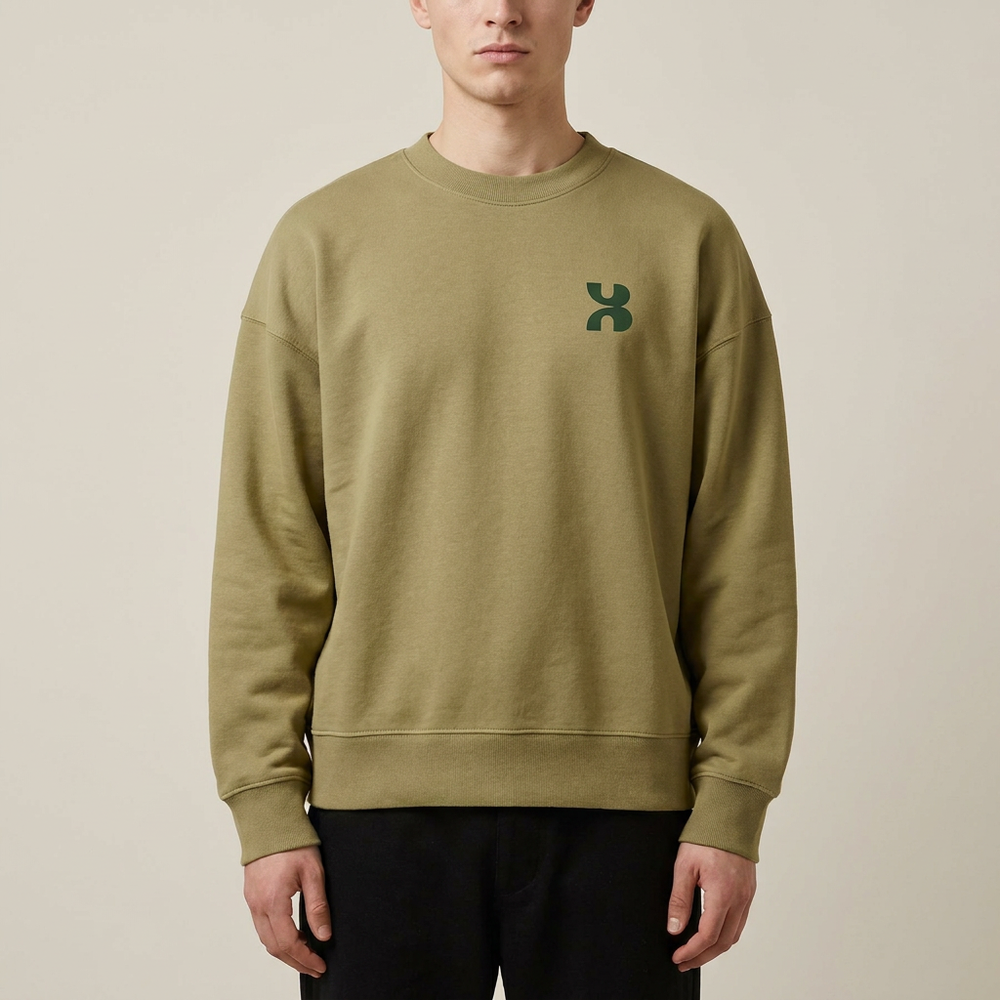theunisexboxycrewnecksweatshirtinrecycledcotton - clothing_front_model
