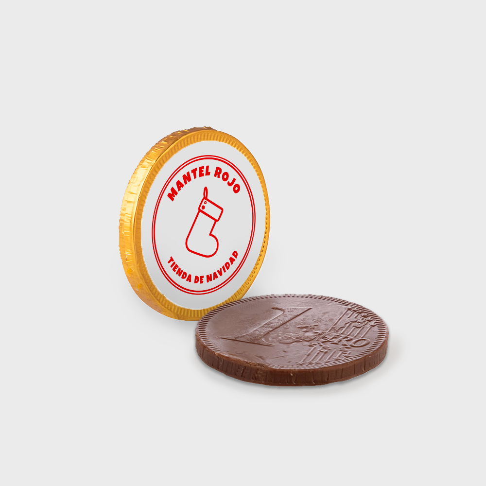 Euromunt van chocolade