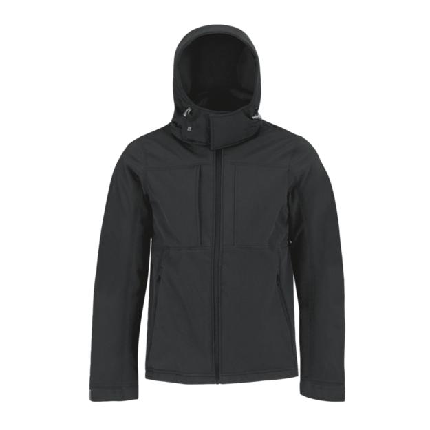 B&C Hooded Softshell jacket icon navy