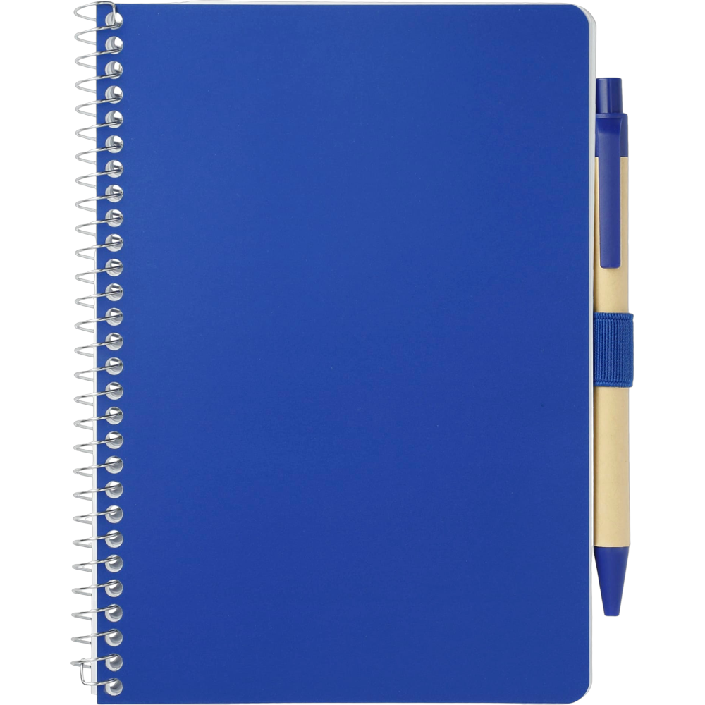 ICON - mixspiralnotebookpen5x7in blue