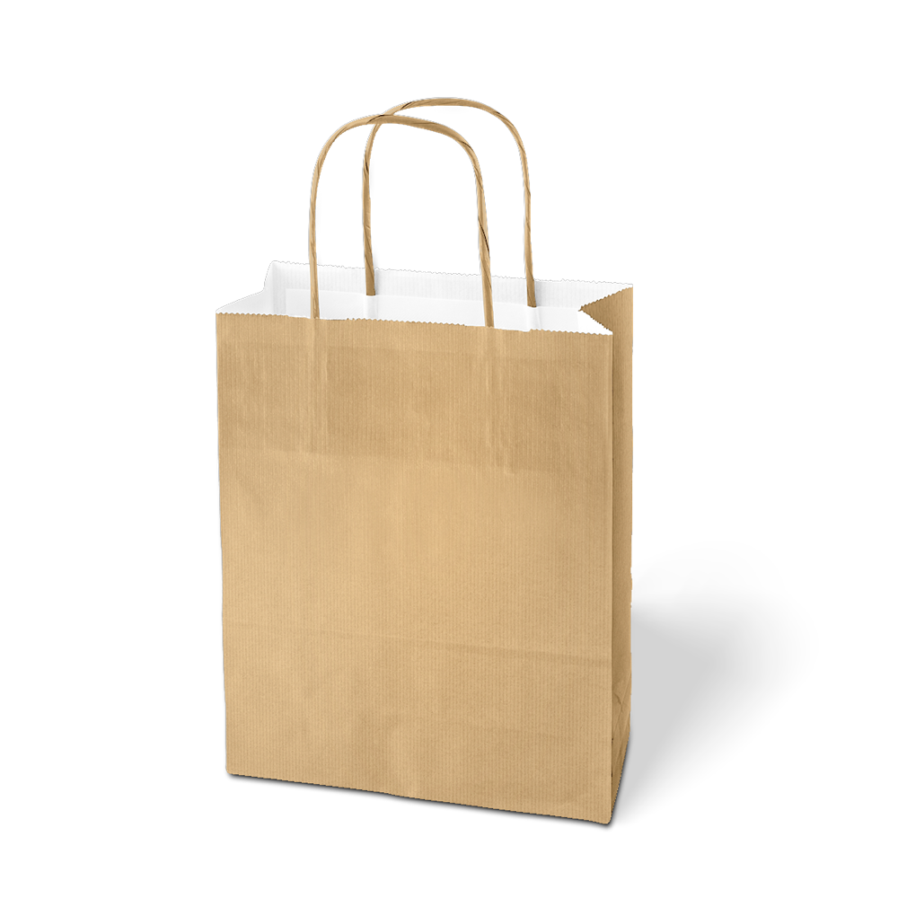 Kraft Paper Bags with white big image color icon