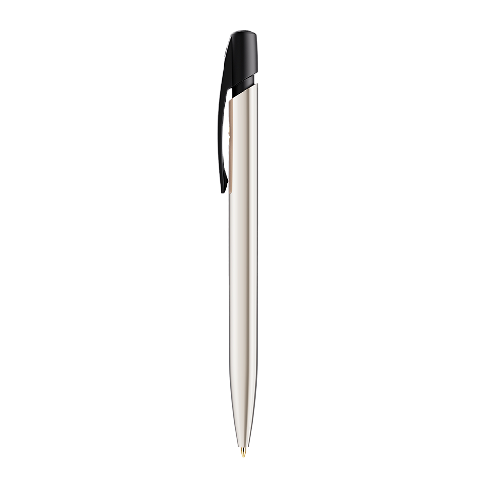 bicmediaclicshineballpen silver with black clip