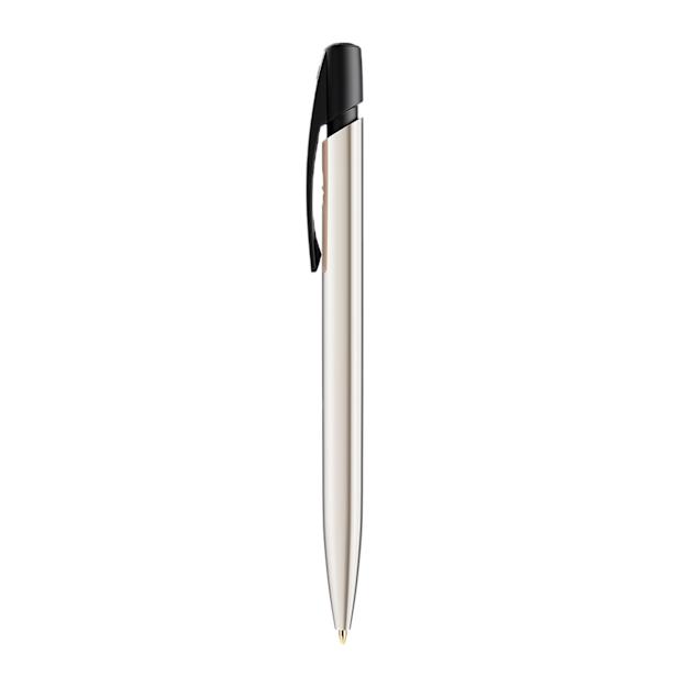 bicmediaclicshineballpen silver with black clip