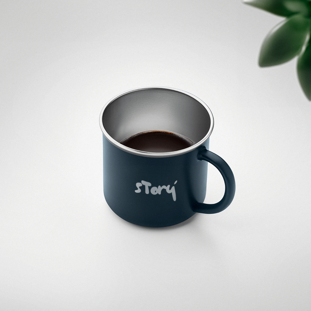 cariburecycledstainlesssteelmug setting1