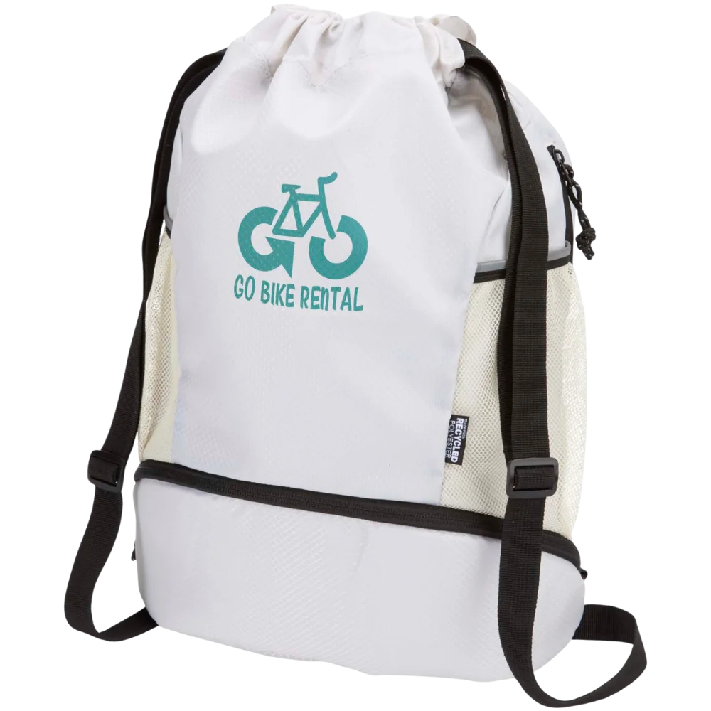 nomadgrsrecycledsportsdrawstringbagwithbottomcompartment18l - supplier