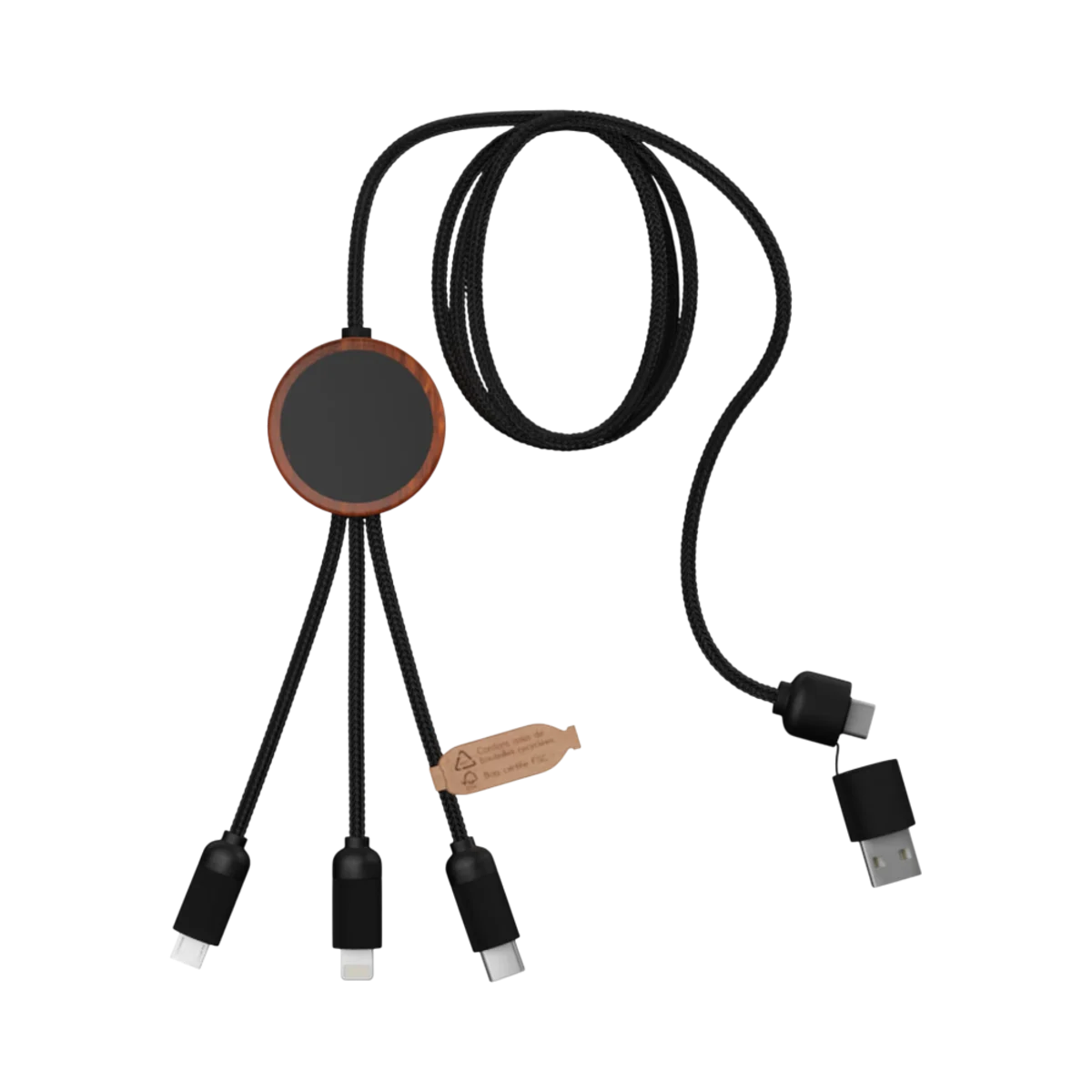 C37 40W 5-in-1 rPET Light-Up Charging Cable main image