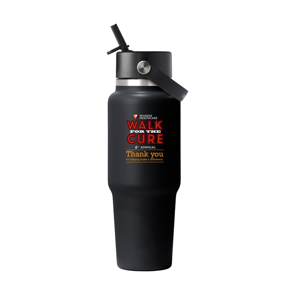 Travel Bottle with Flex Straw Cap 32 oz