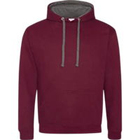 ICON - varsityhoodiejusthoods burgundy_charcoal